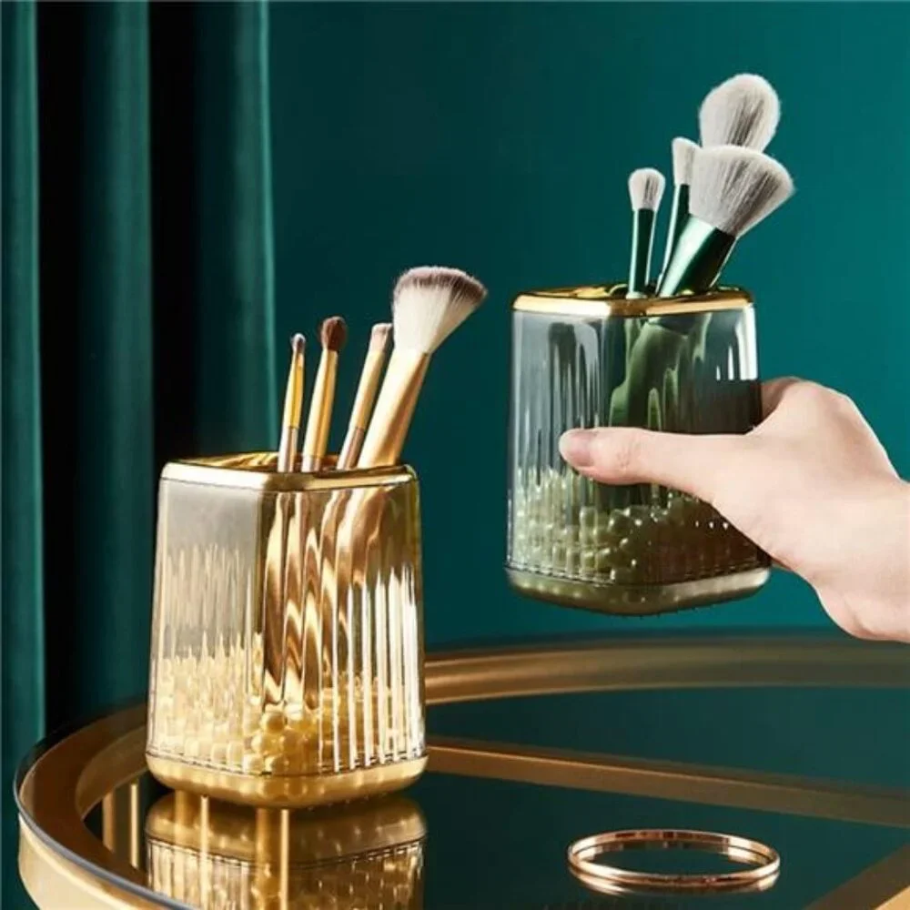 makeup brush holder acrylic organizer vanity countertop pen pencil cup storage